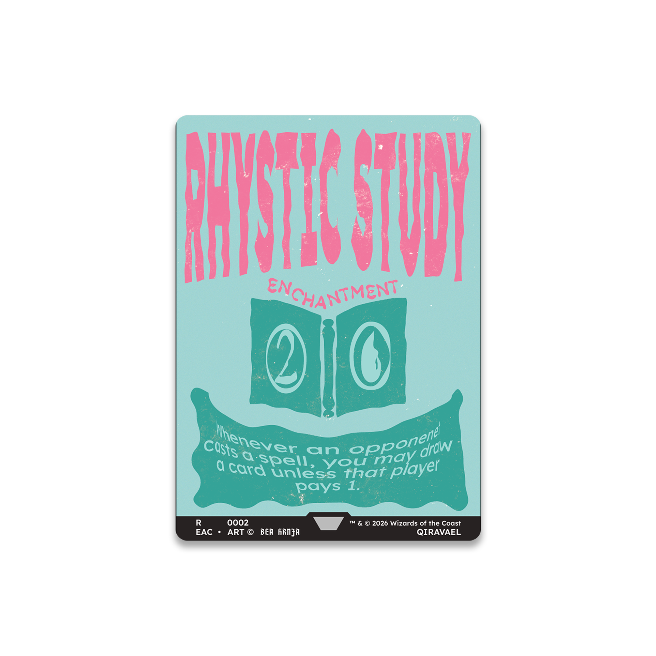 Rhystic Study custom alternate art.
